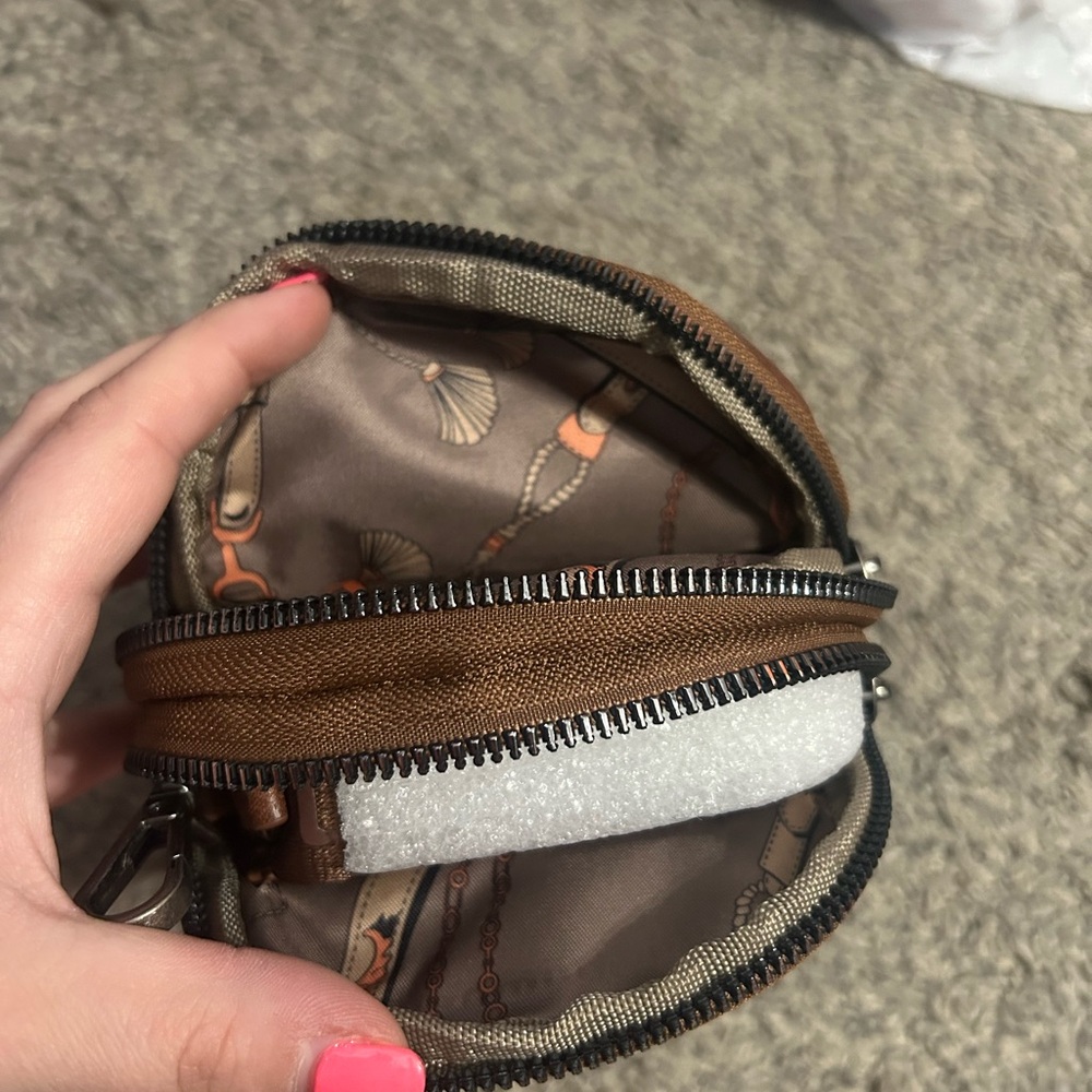 Montana West Brown and Tan Cosmetic Case